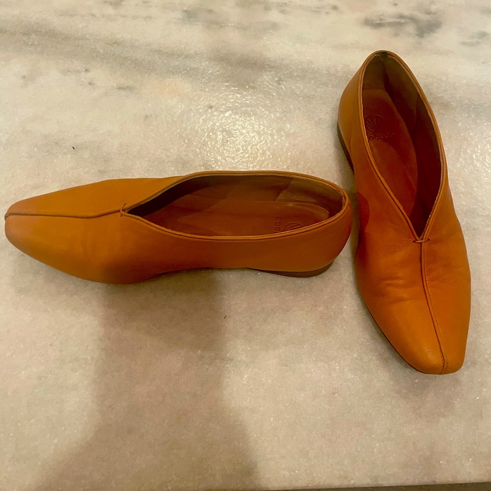Soft brown leather flats